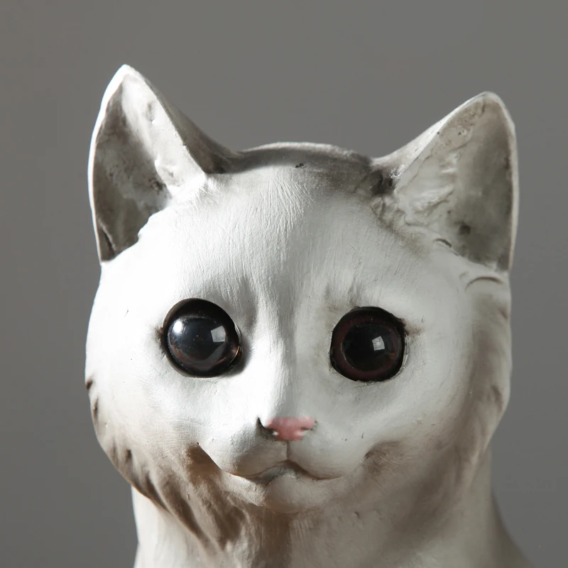  Simple modern Resin Cat Figurines furnishing articles children room Creative Coffee shop Bar Photo  - 32823215728