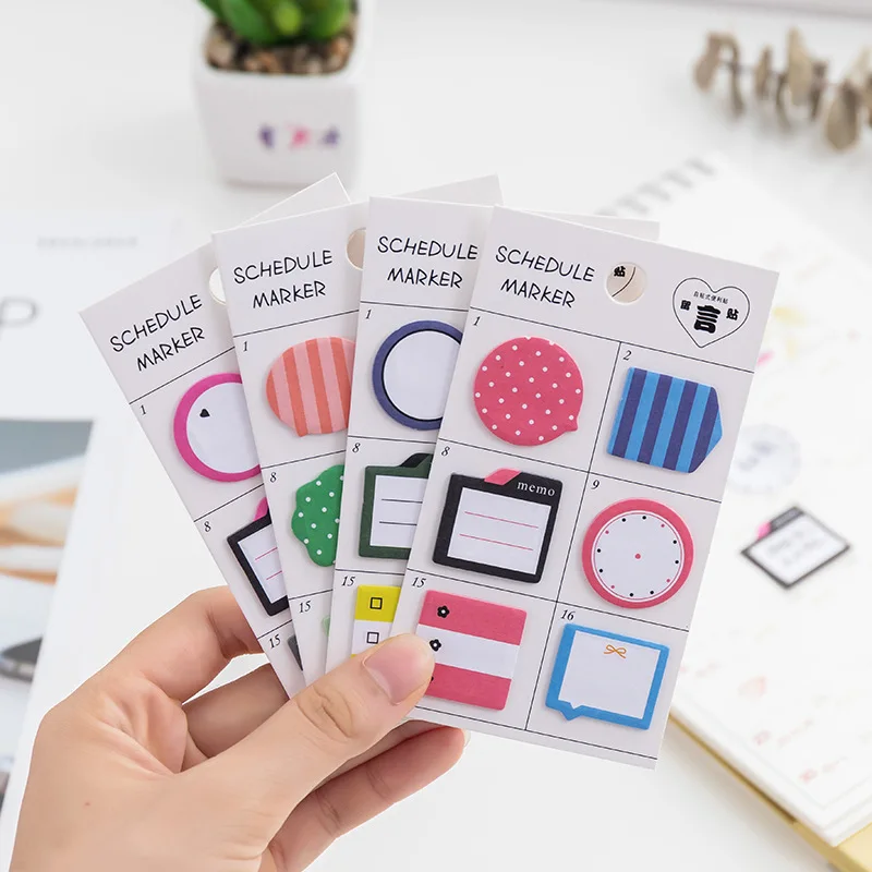 

Cute Kawaii Memo Pad Creative Sticky Note Paper Stationery Self Adhesive Planner Message Writing Stickers Office Supplies