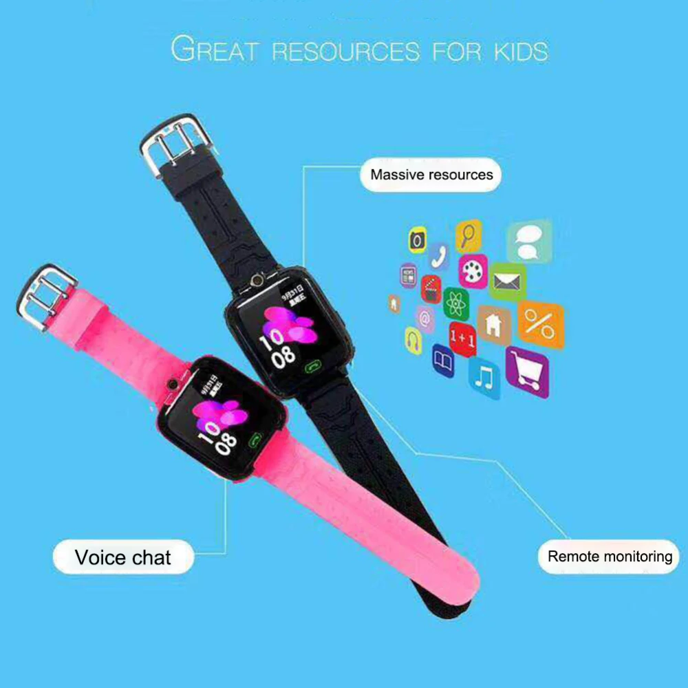  Anti-verloren GPS Kind Smart Uhr Call Kamera Wasserdichten Safe Tracker Armbanduhr GPS baby Uhr Kom