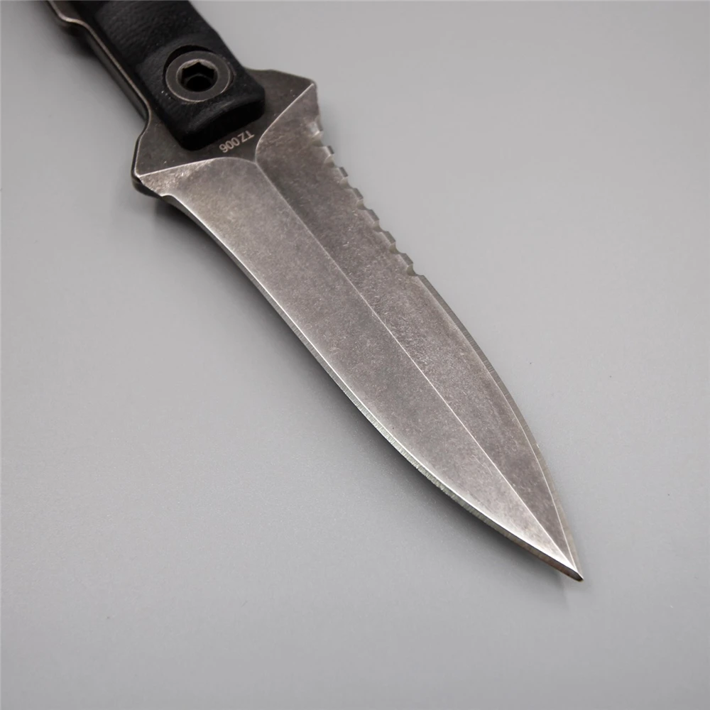 Улучшенный ручной работы 58-60 нож HRC прямой Дайвинг D2 охотничий фиксированный нож G10 Ручка kydex армейский нож для выживания на открытом воздухе