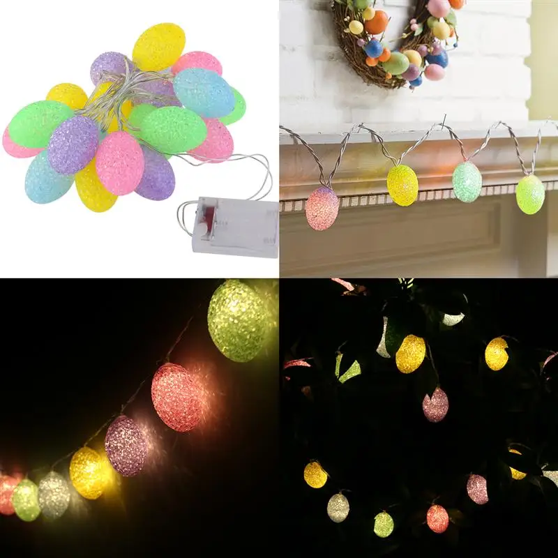 Beauty Delicate Easter Egg Lights String 20 Light Battery Powered For