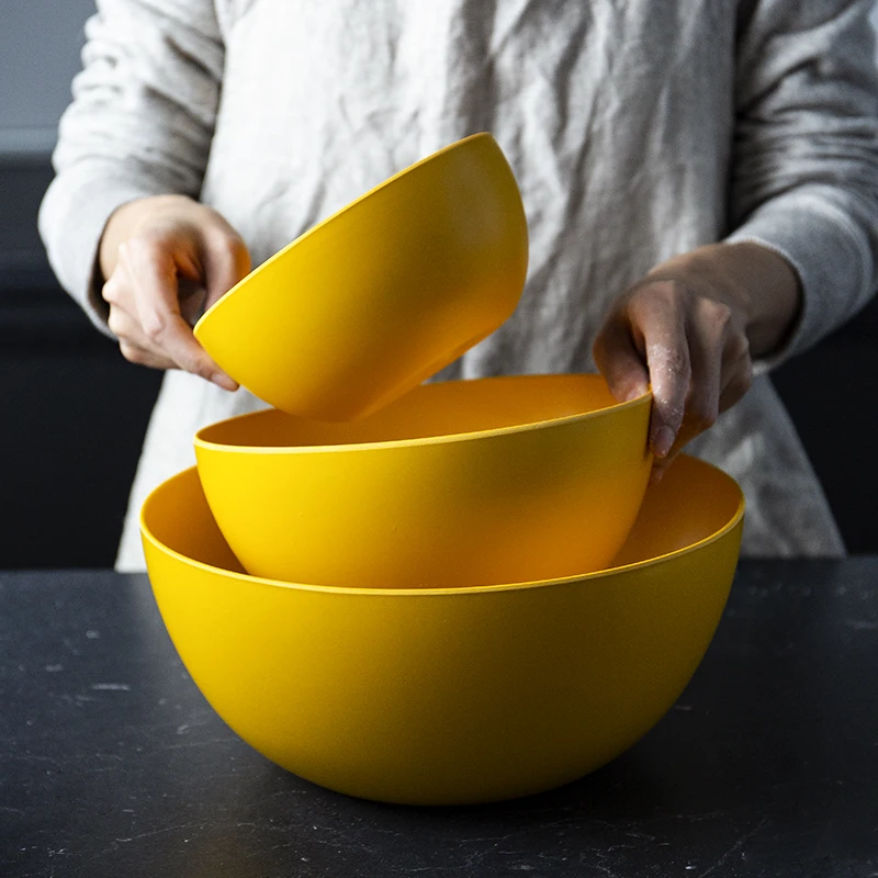 

Bamboo Fiber Salad Bowl Fruit Bowl Rice Bowl Cutlery Set