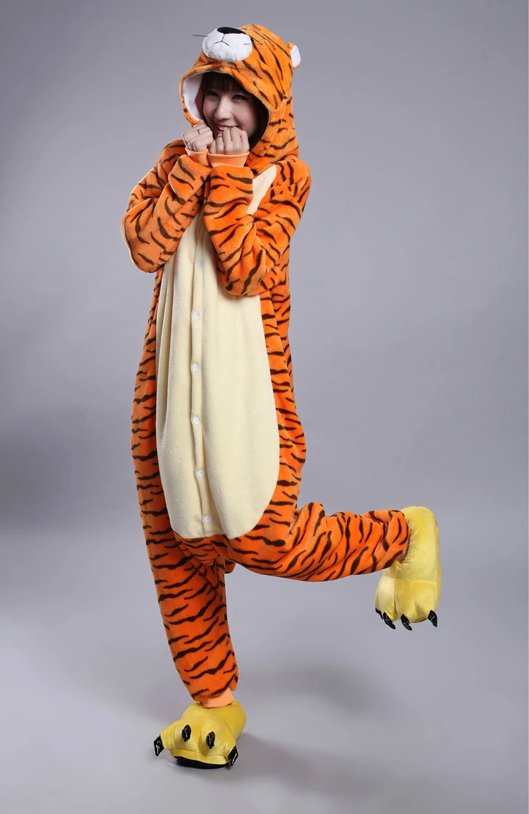 Пижама кигуруми зимняя фланелевая в виде тигра и Зодиака|cartoon costume|tiger pyjamacostume cosplay