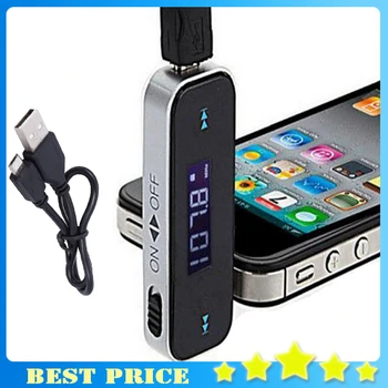 

Free Shipping 2X Wireless LCD 3.5mm Car FM Transmitter for iPhone 5 iPod/ iPad/ Smart Phone/ HTC Handsfree player car styling