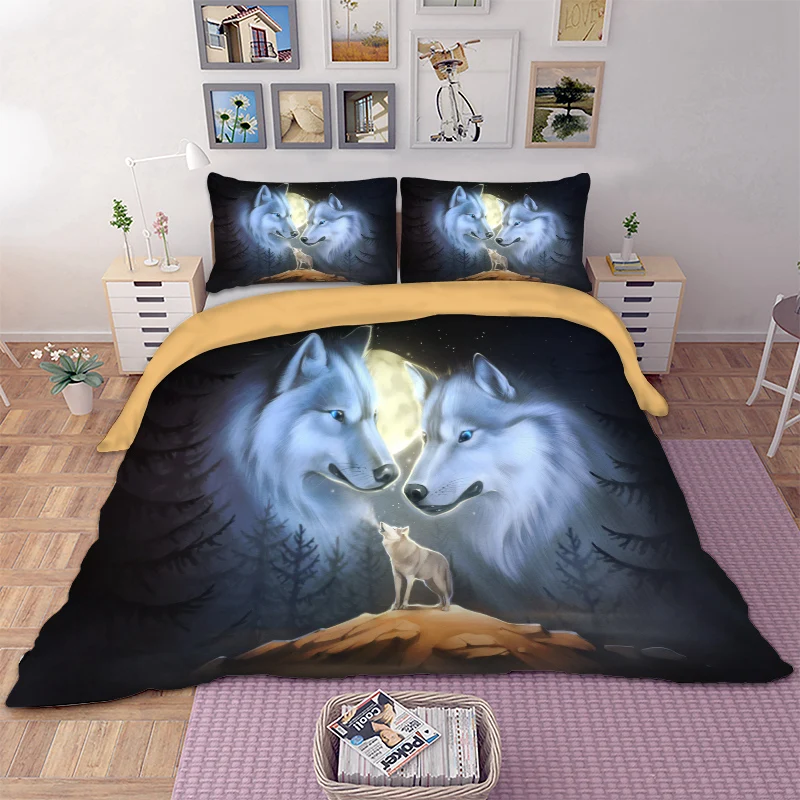 Wolf Duvet Cover Pillow Cases Twin Full Queen King UK Double Size