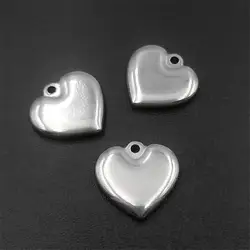 20 штук 15*16*2.8 мм Нержавеющая сталь в форме сердца Подвески Твердые форме сердца DIY ювелирных Интимные аксессуары