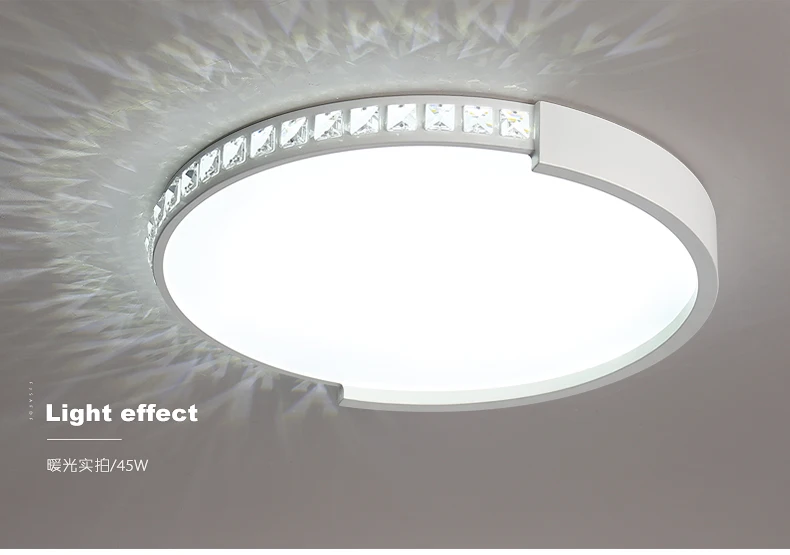 420/520/620 мм с украшением в виде кристаллов круглый современная светодиодная люстра белая отделка Потолочная люстра для Гостиная Спальня