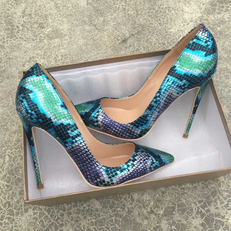 

Free shipping fashion women pumps snake printed patent leather pointed toe high heels shoes boots pumps 12cm 10cm 8cm Stiletto
