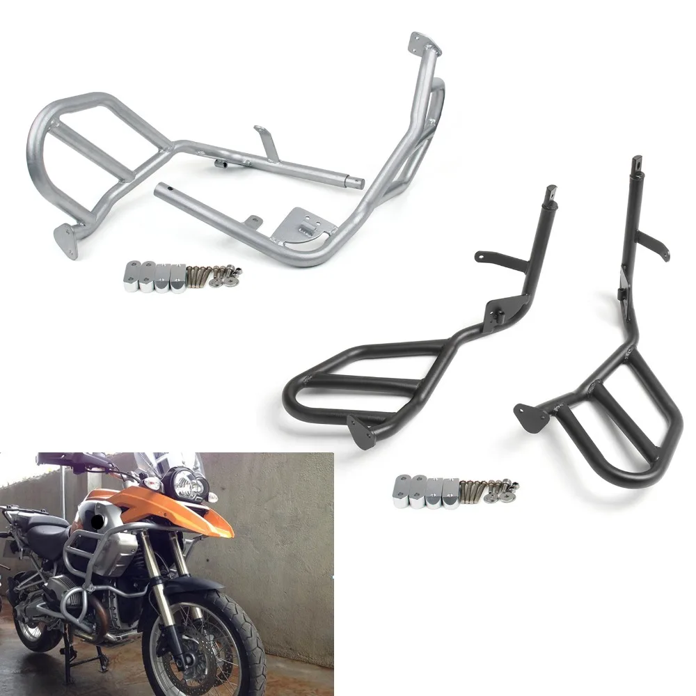

Areyourshop Motorcycle Upper Crash bars Protection Guard For BMW R1200GS 2004-2012 Black Silver 1 Set New Styling Accessories