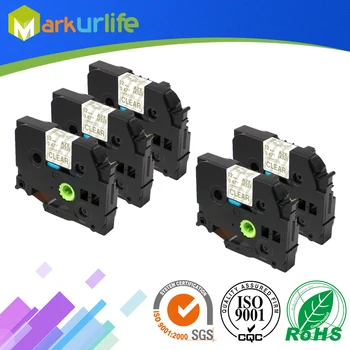 

5PK Great Quality Compatible For Brother P-Touch Laminated Tze Label Tape Cartridge 12mmx8m label maker(Tze-134 Gold on Clear)