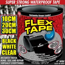 New Arrival 10cm 20cm 30cm Wide 3 Colors Flex Tape Strong Rubberized Waterproof Tape Hose Repair Connectors