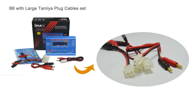 IMAX B6 80 Вт DC баланс зарядное устройство Dis зарядное устройство зарядный кабель наборы с XT60 разъем Большой/мини Tamiya Deans plug опционально