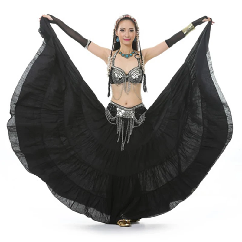 Gypsy Flowery Long Skirt Belly Dance Costumes full circle dance dress dancewear 