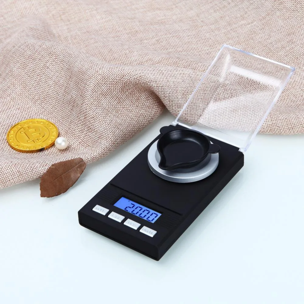 Портативные мини 20g/0,001g 50g/0,001g цифровые электронные весы с ЖК-дисплеем емкость баланс алмазные ювелирные изделия Высокие Точные карманные весы