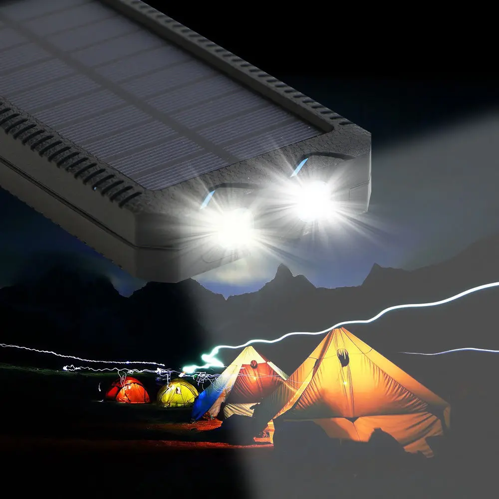 High Capaity 15000mAh Solar Power Bank External Dual USB Powerbank Bateria External Charger Waterproof Rechargeable Mobile Power High Capaity 15000mAh Solar Power Bank External Dual USB Powerbank Bateria External Charger Waterproof Rechargeable Mobile Power