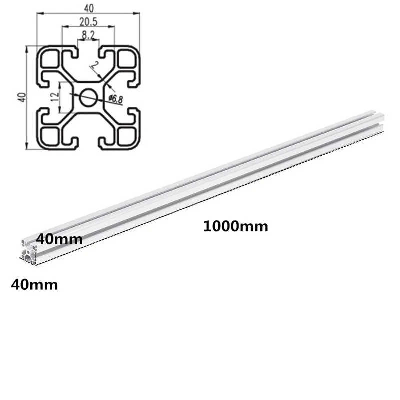 

Adjustable Sliver 1000mm 4040 T Slot Aluminum Profile Extrusion Frame For DIY CNC 3D Printer Stand Furniture Laser