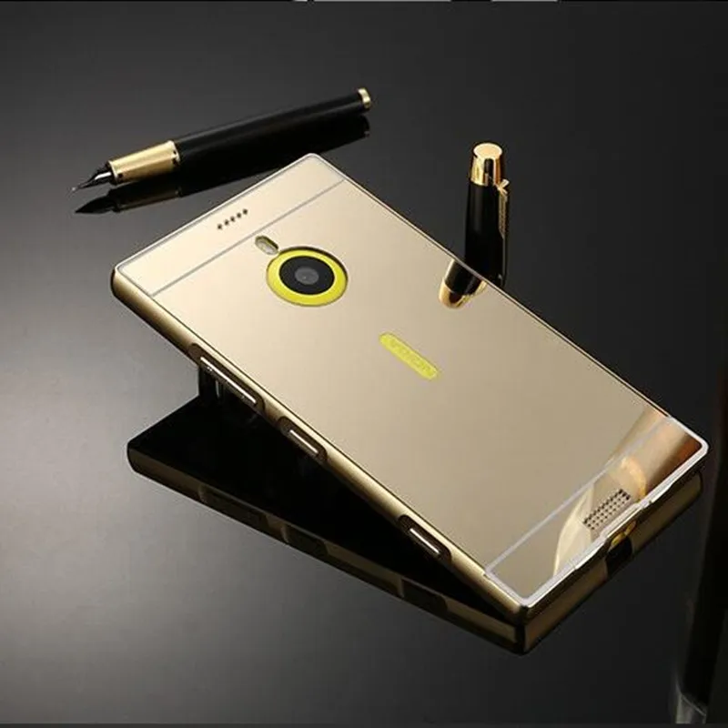 Зеркальный чехол для Nokia Lumia 535 640 640XL 630 635 Роскошная алюминиевая акриловая