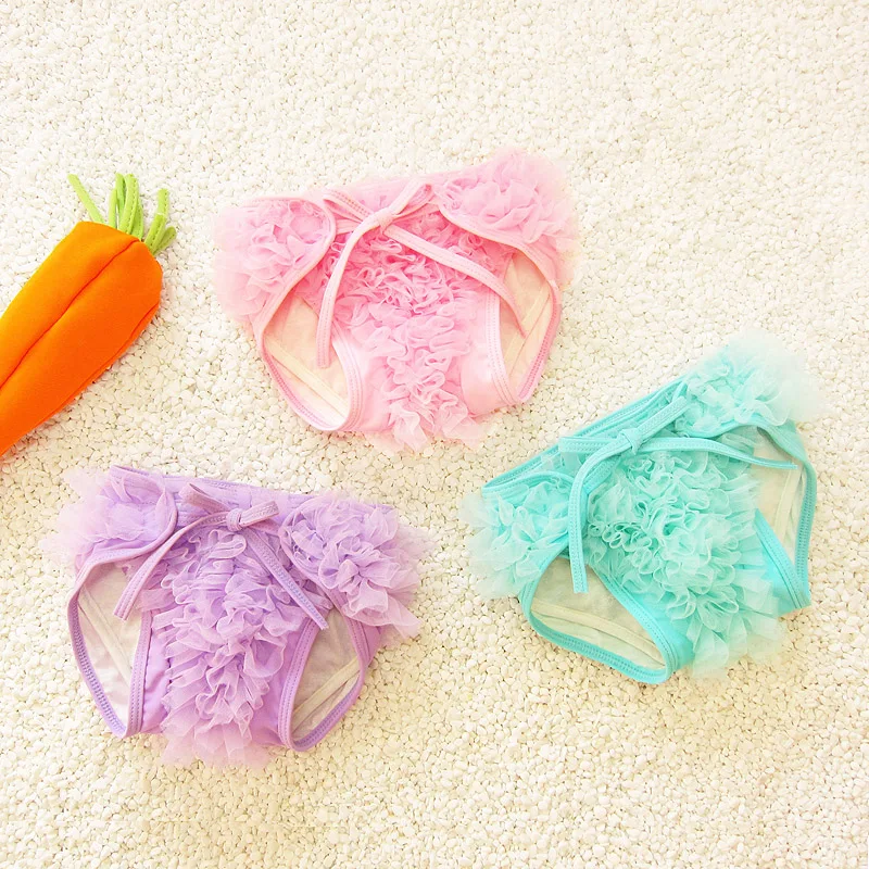 

2017 New Toddler Girl Ruffle shorts baby swim trunk Girl Swimwear Cute Swim Briefs Child leak-proof swimming pants diaper