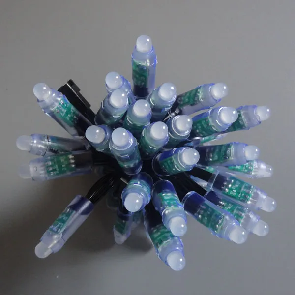 Полноцветный адресный пиксельный узел DC5V WS2811 50 шт. RGB Диаметр 12 мм Номинальный IP68