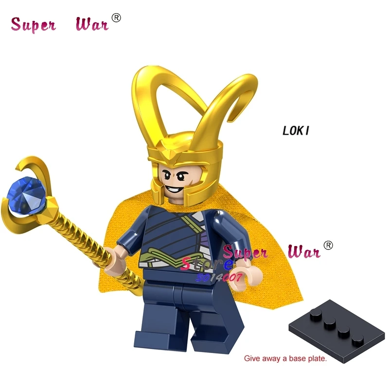 

1PCS model building blocks action superheroes Loki Marvel Comics movie infinity war diy toys for children gift