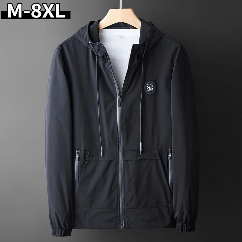 

Plus Size 4XL 5XL 6XL 7XL 8XL Large Size Men Outwear Hooded Jacket 70
