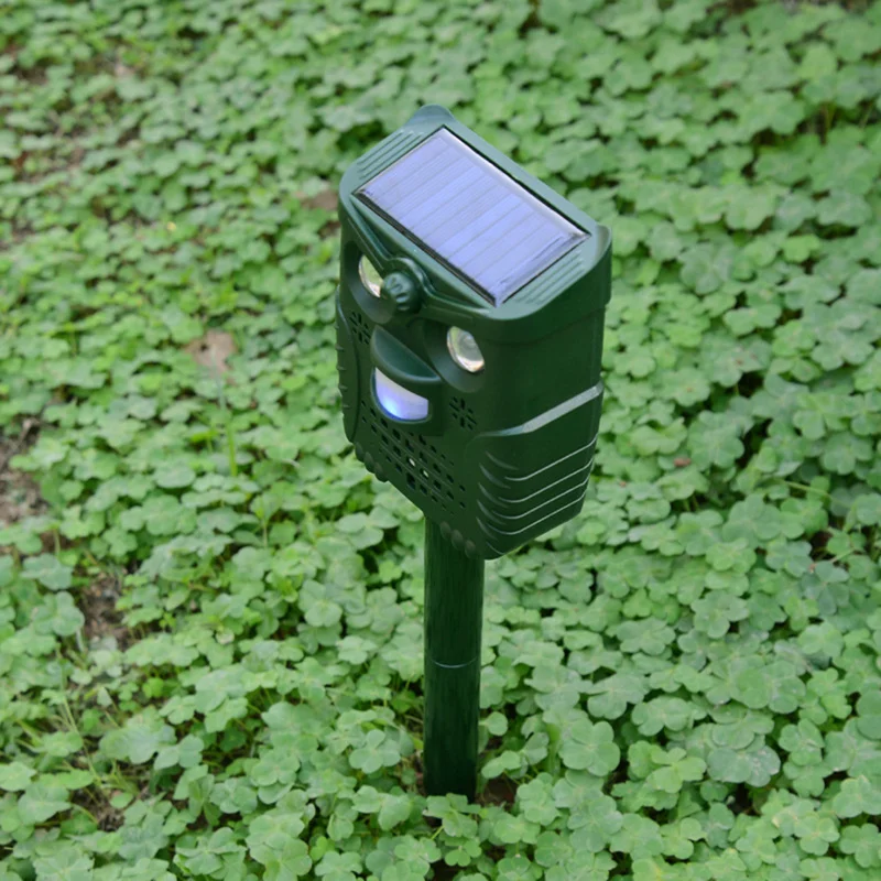 

Outdoor Ultrasonic Solar Powered Infrared Sensor Animal Birds Chaser Repellers with Infrared Detector Pest Dog Cat Repeller
