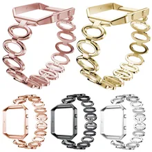 Элегантный из нержавеющей стали часы ремешок+ чехол для Fitbit Blaze Фитнес браслет для Смарт фитнес браслет умный браслет