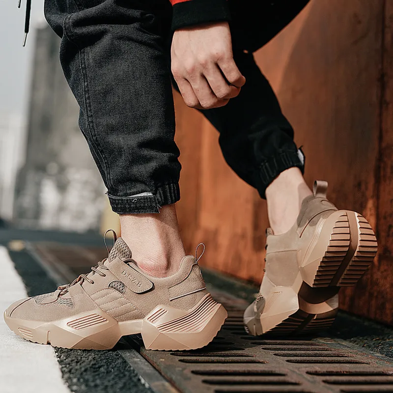 

2019 Spring Summer Trend Men Running Shoes Suede Breathable Sneakers for Men Outdoor Walking Sport Shoes Lightweight krasovki