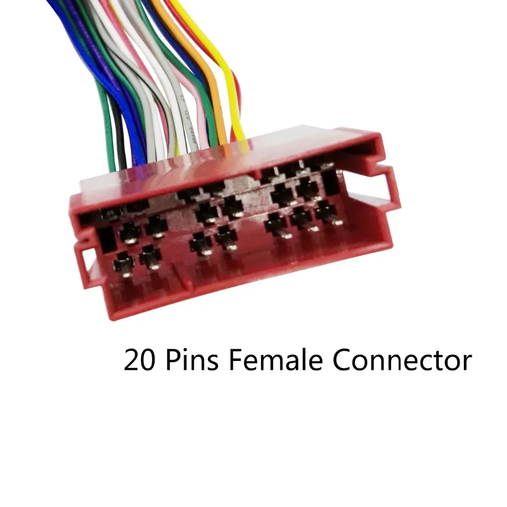 APPS2Car 20 Broches Audi Volkswagen VW Skoda Câble Radio Distributeur, Splitter Harnais Cord Câblage 8 Broches Mini ISO Connecteur d'Extension pour - Changeur CD, iPod Adaptateur, Interface Mp35
