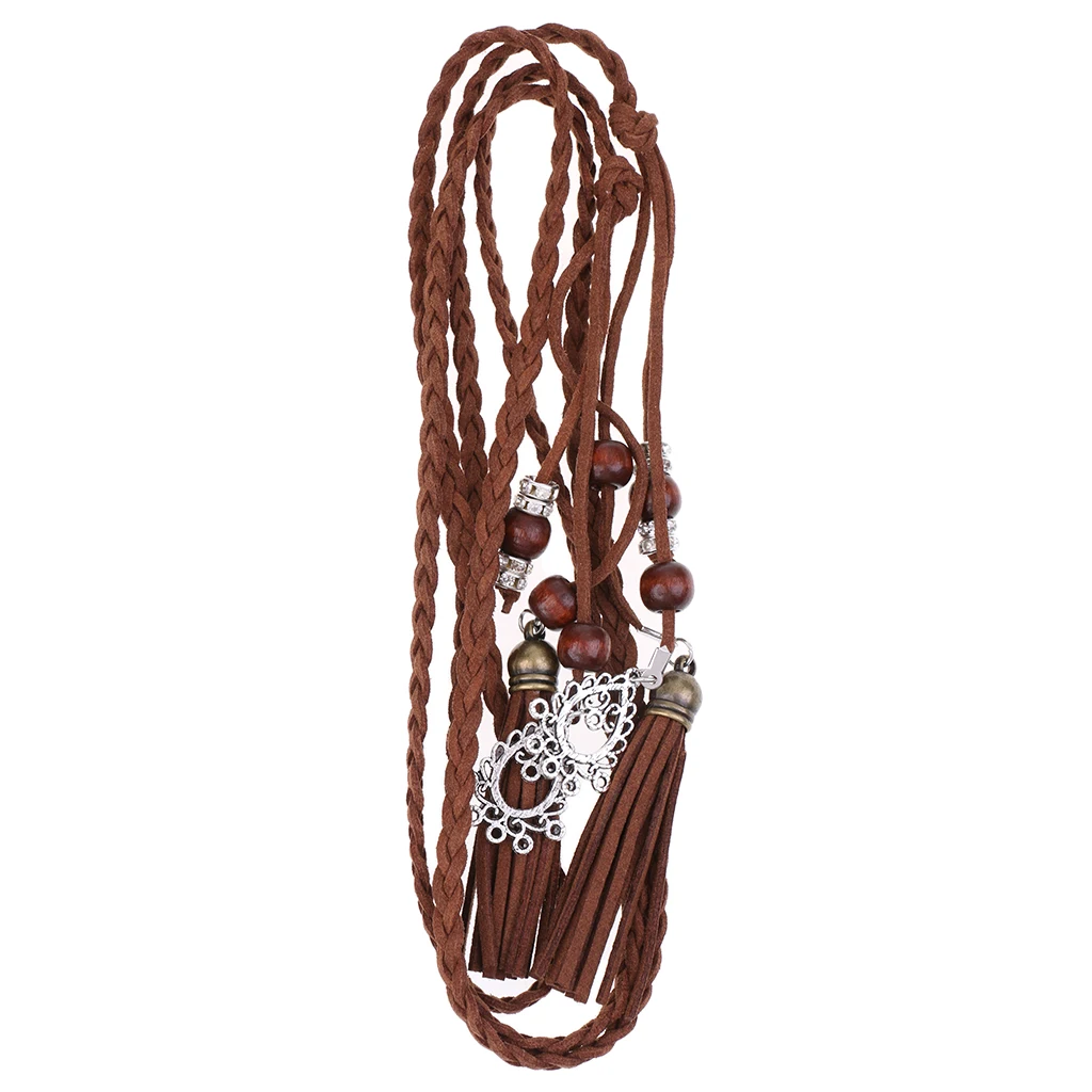 Ladies Women Waist chain 165cm Woven Tassel Waistband Braided Belt Hot Sale Waist Rope Women Decorated Waist Belts