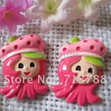 15 шт./лот плоские пластмассовые смолы клубника, DIY смолы ремесло аксессуары модные полимерные Кабошоны