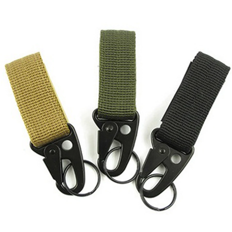 

10 PCS EDC tool Carabiner High strength Nylon Key hook MOLLE system Webbing Buckle hanging Belt Buckle keychain for hikingFW006