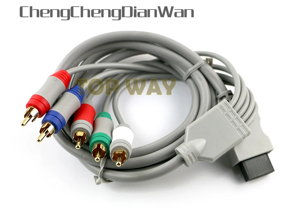 ChengChengDianWan Component HD HDTV AV Adapter Cable Audio Video 5 RCA Per Nintendo Wii