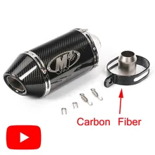 38-51 мм moto rcycle углеродного глушитель выхлопной трубы M4 фитинги для выхлопной escape moto 200cc 250cc 300cc 400cc 500cc 600cc 750cc R1 MT07 MT-09 R6 R3