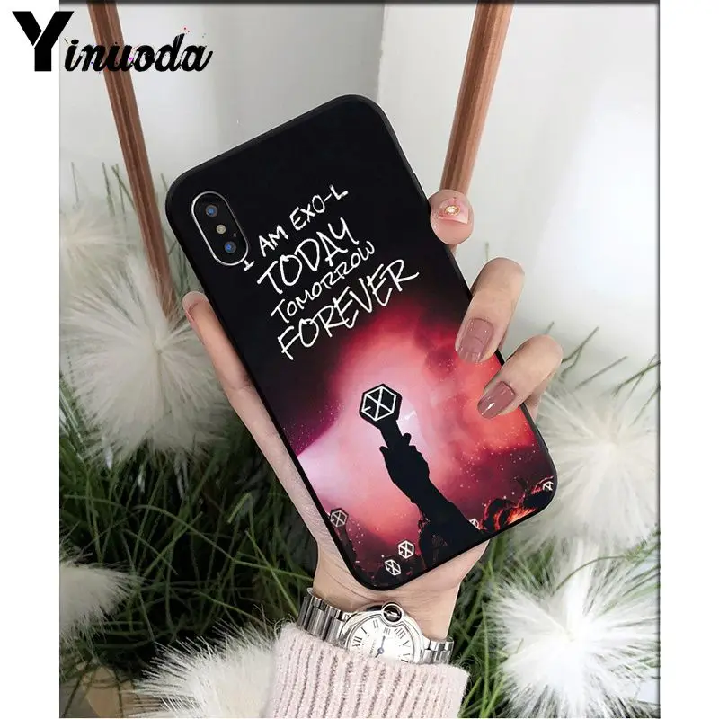 Yinuoda Kpop exo DIY красивые аксессуары для телефонов, чехол для Apple iPhone 8 7 6 6S Plus X XS MAX 5 5S SE XR Чехол для мобильного телефона s