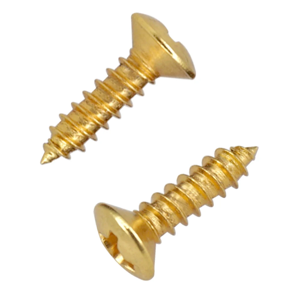 50PSC Gold Guitar Pickguard Mounting Screws for Fender Strat Tele ST Guitar bass Replacement Parts 2.5mm Electric