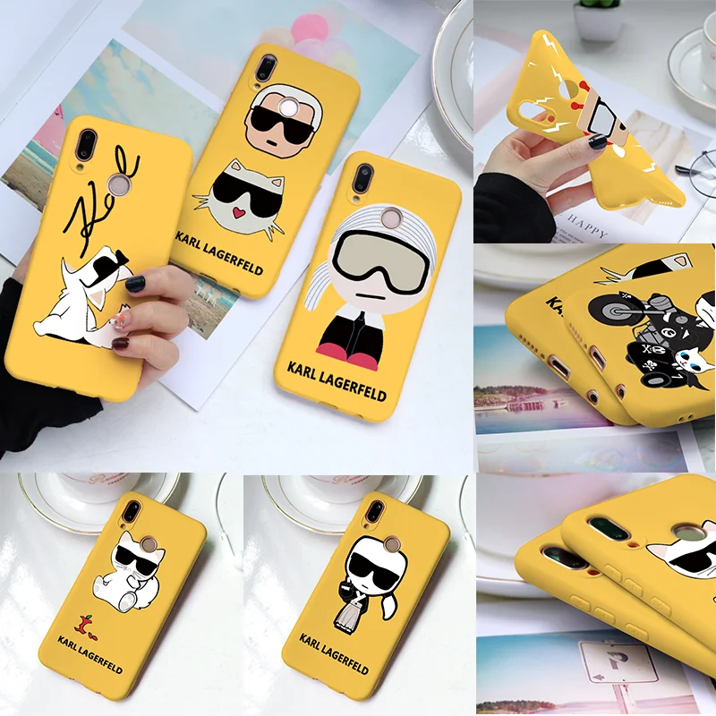 

Yellow Karl Lagerfeld For TPU Huawei P30 Pro P20 Lite P Smart 2019 P8 P9 P10 Plus Mate 20 Pro 10 Nova 5 4 4e 2 Lite 3 3i 3e Case