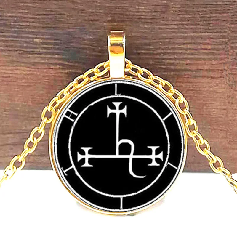 Ожерелье с подвеской Lilith Sigil стеклянное ожерелье фото 4 цвета|Цепочки| |