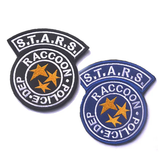 

Biohazard Resident Evil S.T.A.R.S. Raccoon CITY POLICE DEP BLUE Police Embroidered Patches badges