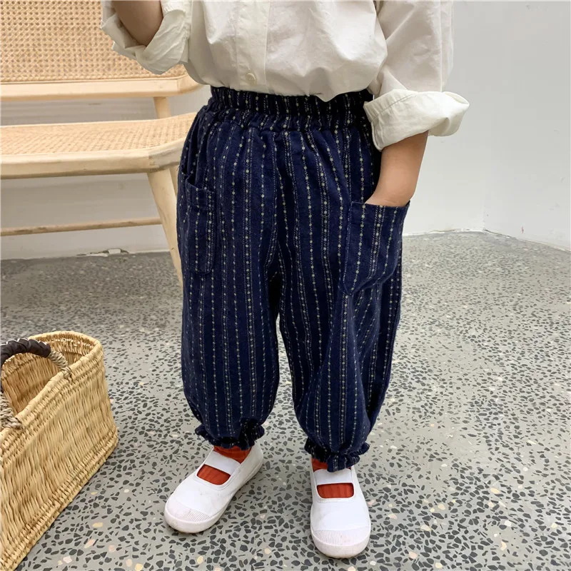 

Boys and Girls New Flower-bud Trousers for Autumn Wear In 2019 Cotton Infants Casual Pant Toddler Baby Loose Harem Pant Clothing