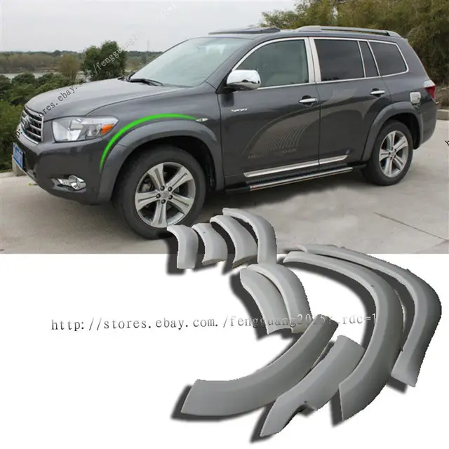 Fit For Toyota Highlander 2009 2011 unpainted Fender Flares Wheel Arch