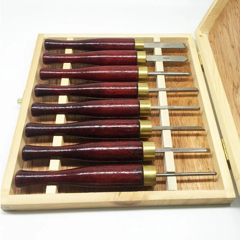 8pcs A Set Mini High Speed Steel Woodworking Tool Woodworking Chisel