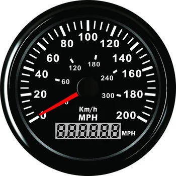 

85mm GPS Speedometer Odometer 0-200MPH 0-300KM/H Speed Gauge Odometer ATV UTV Motorcycle Marine Boat Buggy Golf Go Cart 12V/24V