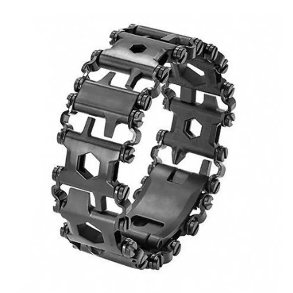 

Multi-Function Stainless Steel Tread Bracelet Screwdriver Outdoor Bolt Driver Outdoor Portable Wearable Bracelet Multi-tool