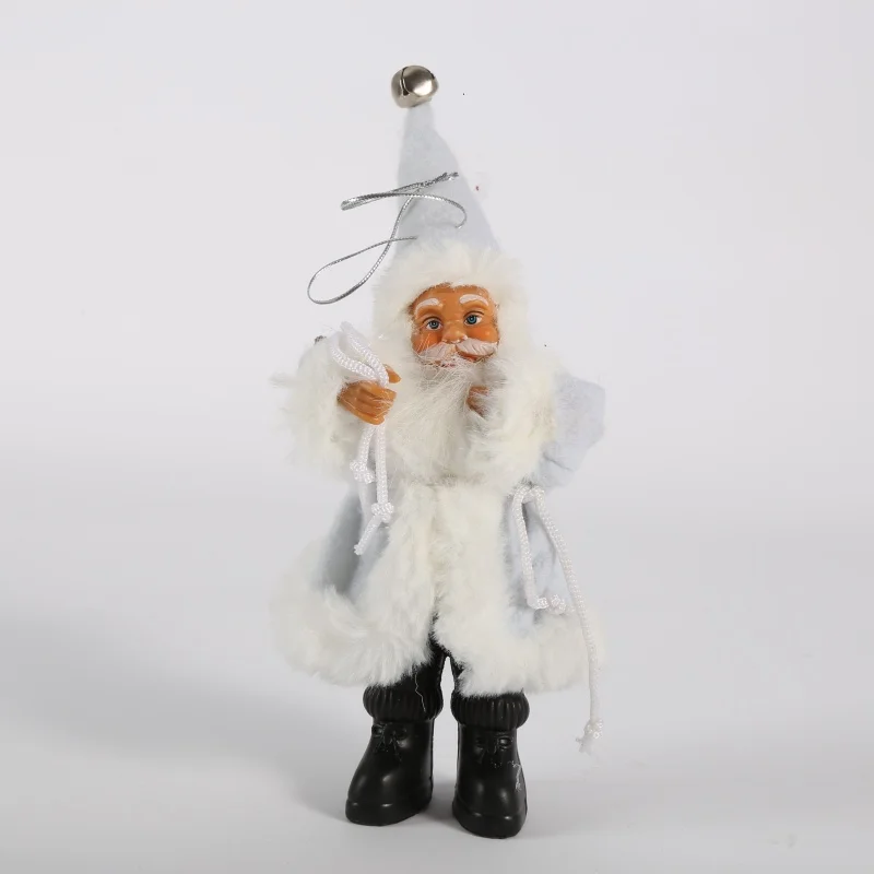 Рождество Санта Клаус кукла игрушка Рождественская елка висячие украшения Рождественские украшения для дома подарок на год горячая распродажа - Цвет: White