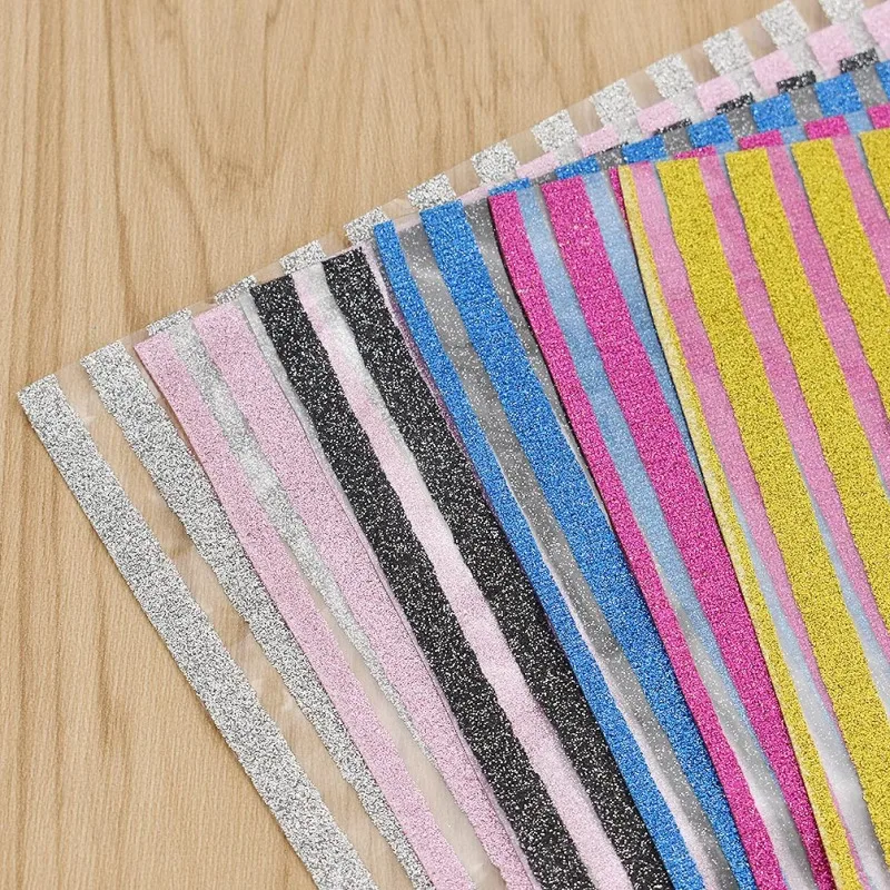 

Fashion Stripe Shaped PVC Leather A4 Fabric DIY Patchwork Garment Decor Bags Crafts Accessories