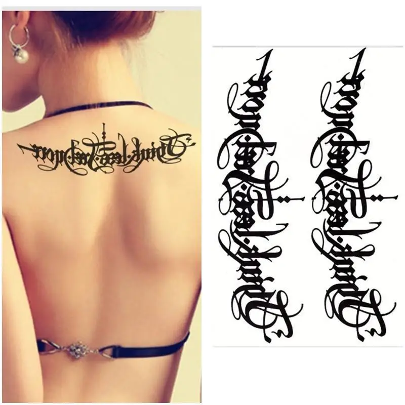 Fashion Arabic Tattoo Lettering Arm Tattoo Sex Women Men Art Body Tattoos Flash Henna Fake Body Tatoo Temporary Stickers Large Stickers For Cell Phones Tatoo Setsticker Border Aliexpress