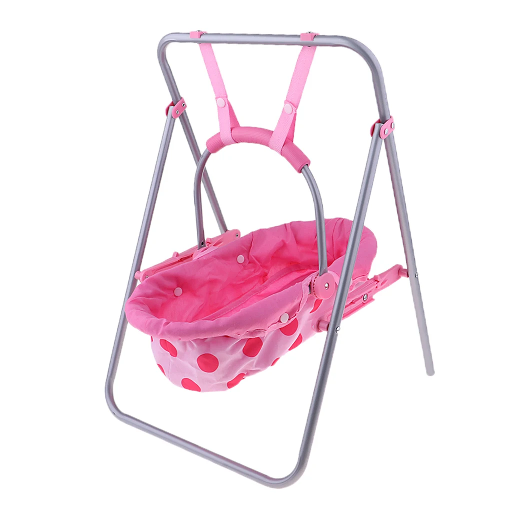 Куклы розового цвета Playset Baby Carrier Seat Swing Baby Doll аксессуар кукольный домик украшение детская мебель игрушки Дети ролевые игры игрушки