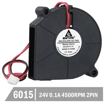 2pcs Gdstime 60mm x 15mm 60mm 6015 DC 24V Brushless Blower Cooler Fan DC Centrifugal Blower Fan 6CM 2PIN Heatsink Radiator 2pcs Gdstime 60mm x 15mm 60mm 6015 DC 24V Brushless Blower Cooler Fan DC Centrifugal Blower Fan 6CM 2PIN Heatsink Radiator
