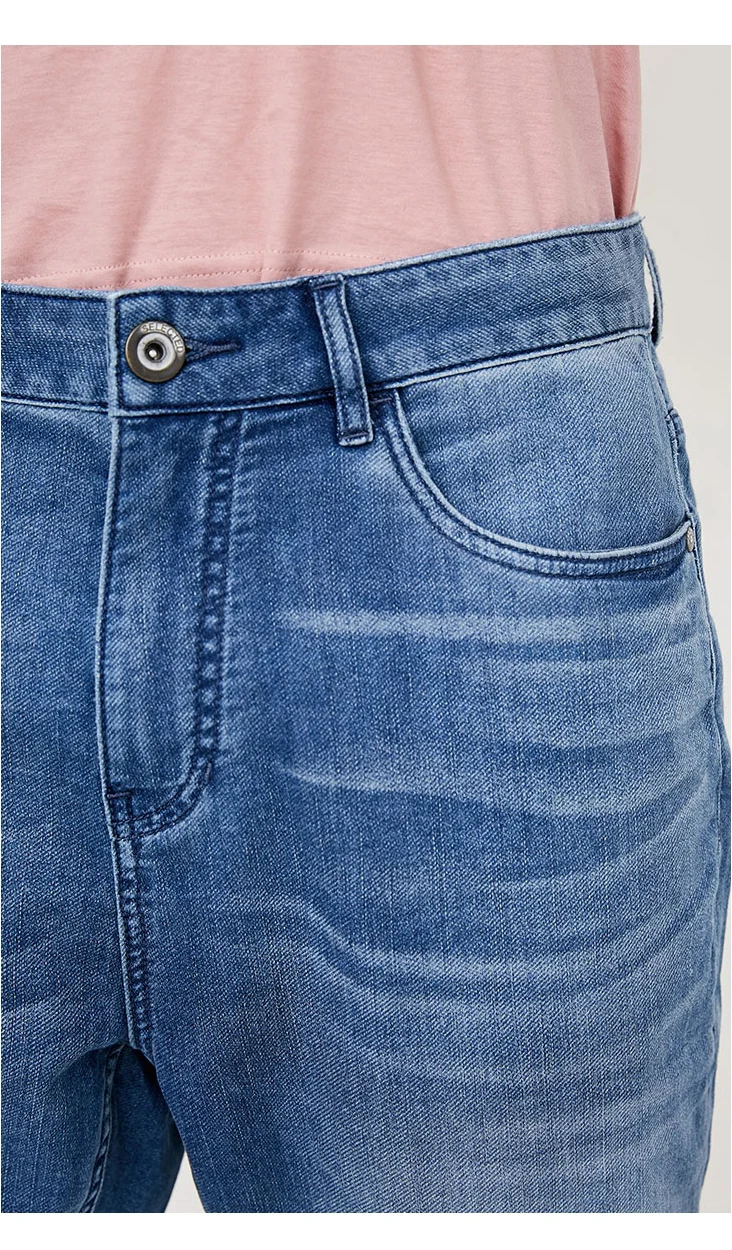 Выбранные Для Мужчин's летняя лайкра из смешанной трикотажной ткани; высокие сапоги-чулки из эластичной ткани Джинсовые Шорты C | 4182S3519